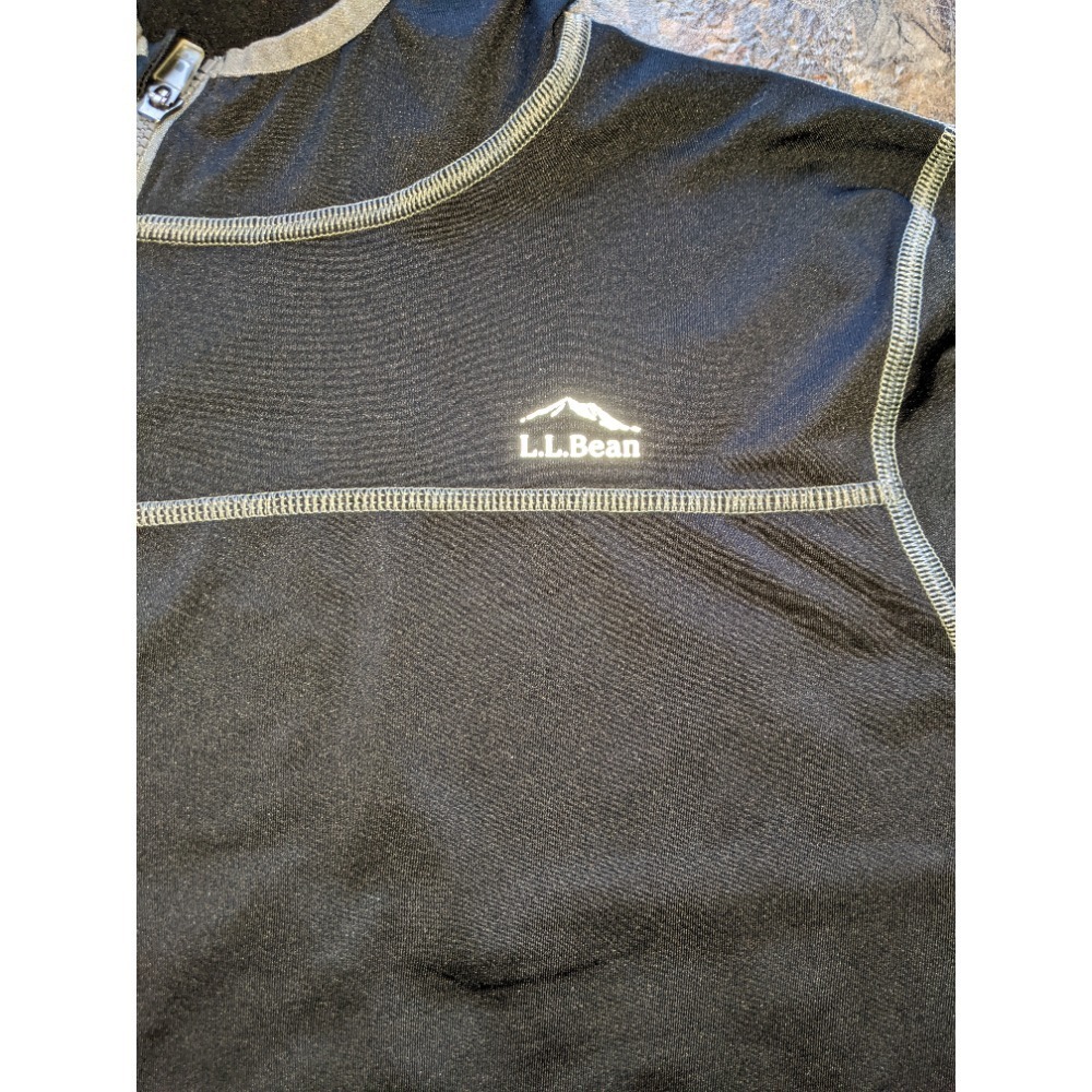 LL Bean 1/4 Zip Hoodie Kids Boy's Pullover Athletic Size XL (18) Black - Picture 3 of 5